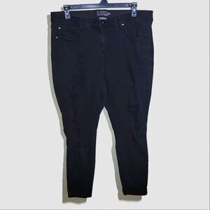 Torrid Black Premium Stretch Sky High Skinny Jeans 18S 18 Short